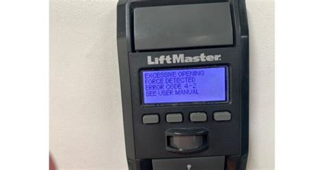 We want to make sure you are getting the best and most secure. . Liftmaster excessive opening force detected error code 42